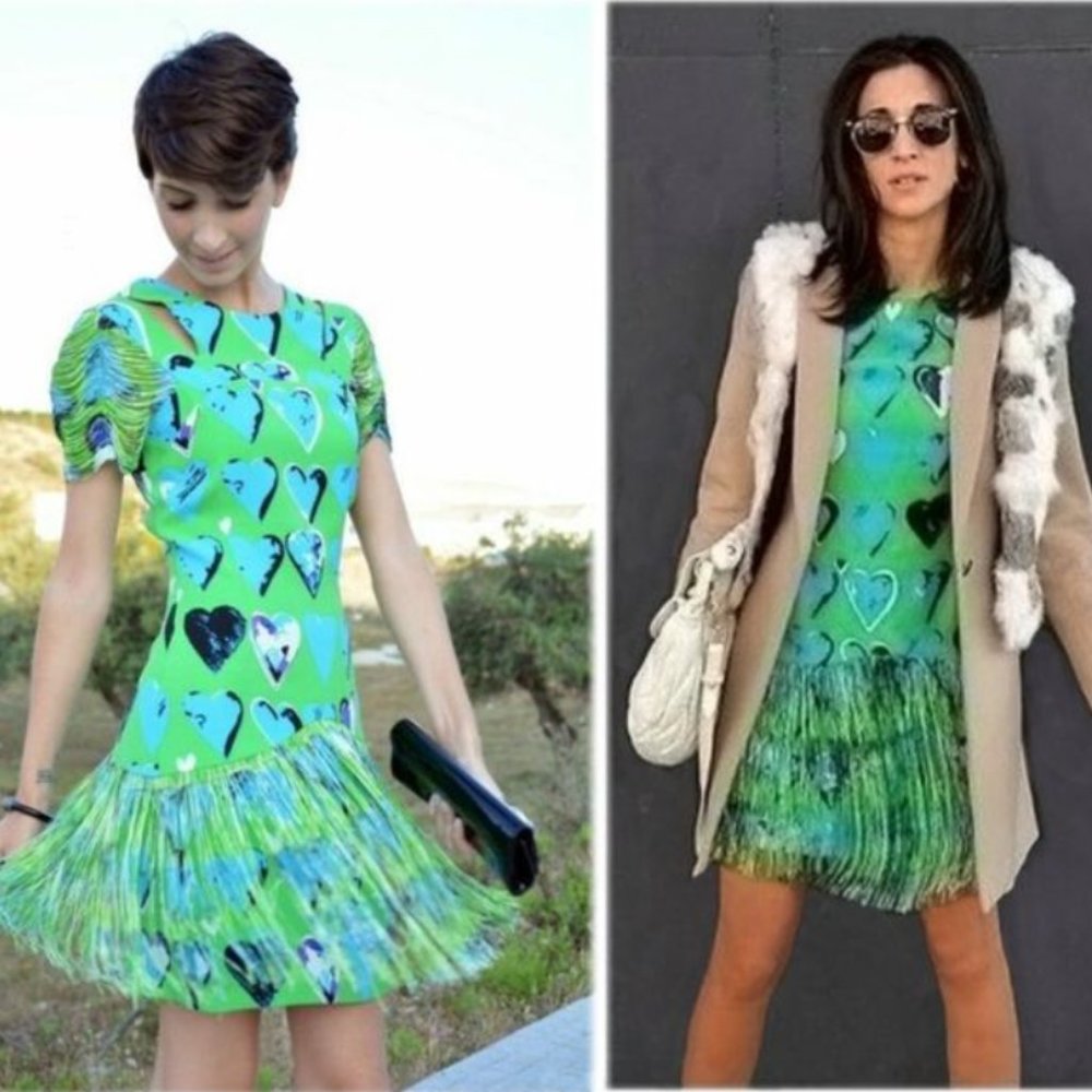 Versace by H&M Silk Fringed Dress